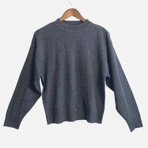 Vintage Cable Knit Grey Sweater